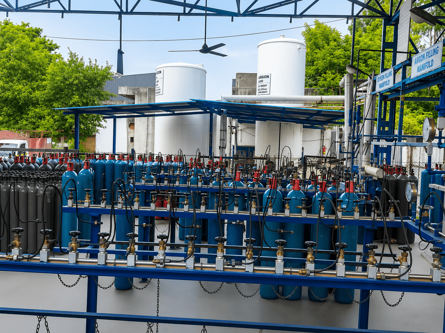 Industrial Gas Cylinder Filling Station